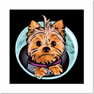 Yorkshire Terrier in Space Dog Lover Yorkie Posters and Art